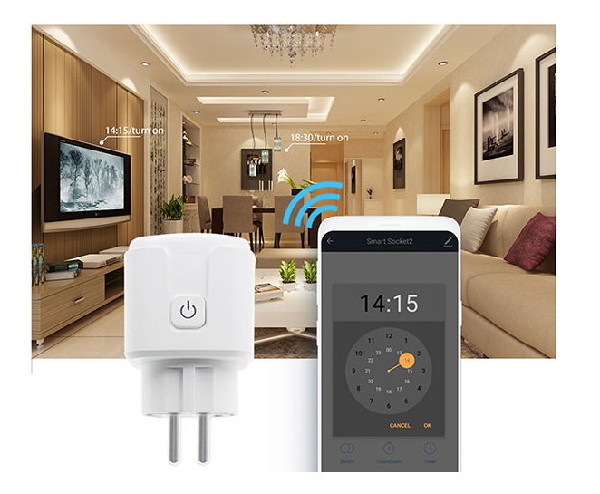 Tuya Destekli Wifi Smart Priz - S-Link Swapp SL-01 16 Amper Akıllı Priz